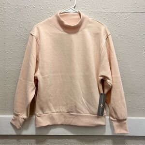 Harmony Balance Pale Peach Mockneck Sweatshirt Pullover
